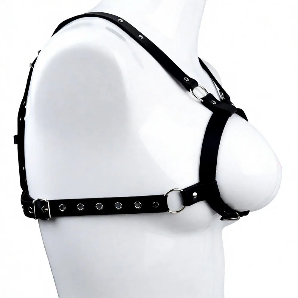 ANOSX Breast Bondage Harness Belt Sexy Exotic Clothing BDSM Bra Chest Straps Leather Bed Restraint Sex Toy Gothic Clothing ﻿