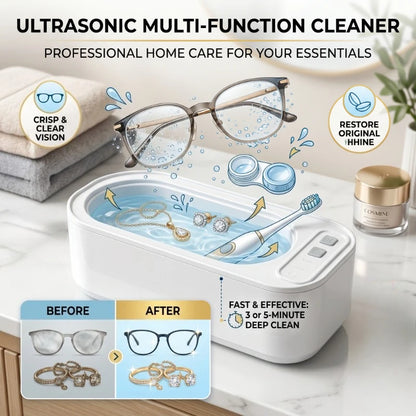 Portable Ultrasonic Cleaning Machine Multifunctional Household Ultrasonic Cleaner for Glasses Jewelry Dentures Braces