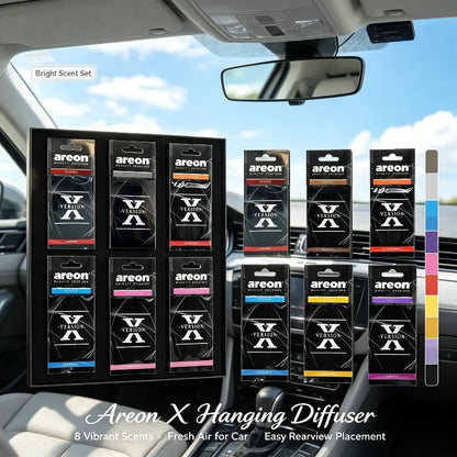 Areon X Version Mixed Scent Hanging Car Air Freshener Assorted Fragrance Paper Sheets For Auto Home Pack Of 8 To 216 Mixed Pcs