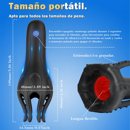 Glans Trainer for Men Powerful Vibrating Penis G Spot Masturbator Soft Fingertip Prolong Endurance Massage Vibrator Erotic Toys