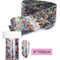 16Pc Holographic Nail Foil Set Starry Transfer 20*4cm Sticker Laser Flowers Leopard Mix Design Decal DIY Nail Art Decoration