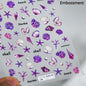 Colorful Bagful Jellyfish Bubbles Swimming Rings Rainbow Stars Ocean Starfish Self Adhesive 5D Nail Art Sticker Manicure Decal