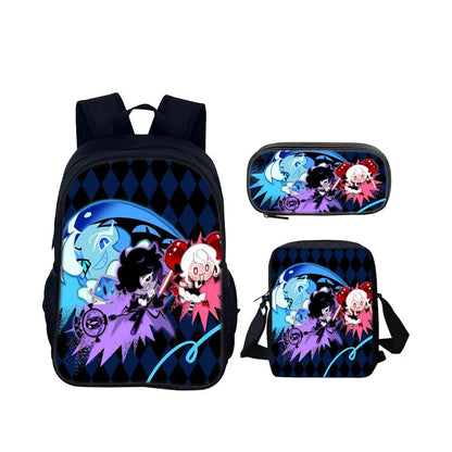 Cartoon Popular Shadow Milk Plush 3D Print 3pcs/Set pupil School Bags Laptop Daypack Backpack Inclined shoulder bag Pencil Case