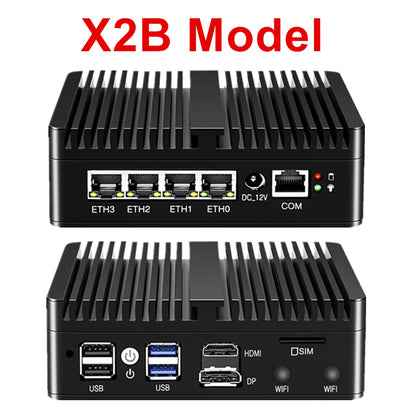 12th Gen Intel N150 N100 7305 Firewall Router 4x I226-V 2.5G LAN N5105 J6412 Fanless Mini PC Barebone Computer OPNsense PfSense