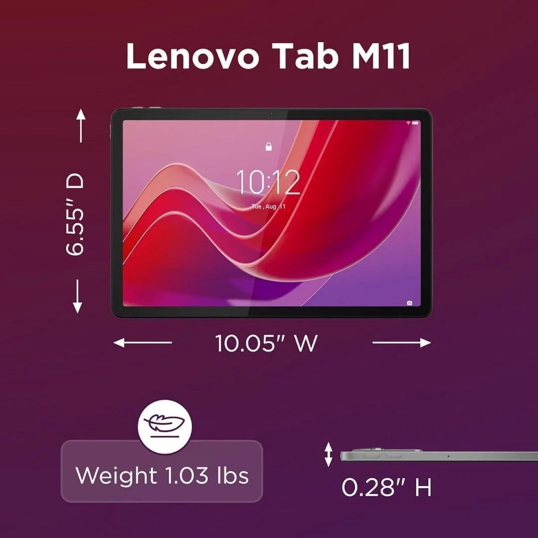 Global ROM Lenovo Tab M11 K10 11” 90Hz Display Android 13 L1 MediaTek Helio G88 8GB/128GB 7040mAh Battery 4G LTE Tablet 2025