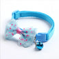 Fashionable bow dog and cat collar soft and comfortable pet accessory set with bell universal collar for cats and dogs