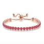 Adjustable Colorful Birthstone Tennis Bracelets for Women 4MM Crystal Bangle Female Hand Chain Trend Jewelry Accessories H133