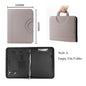 PU leather A4 zipper calculator binder conference file pad folder briefcase tablet portable circular handle file bag