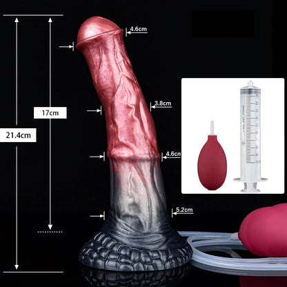 NNSX Horse Squirting Anal Plug Dildo Ejaculation Penis with Strong Sucker G-spot Stimulation Silicone Erotic Sex Toys For Woman