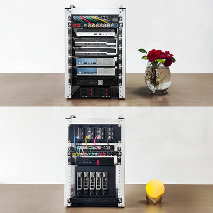DeskPi RackMate T1-Plus Rackmount, 10-inch 8U Server Cabinet for Network, Servers, Audio and Video Equipment