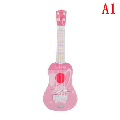 1PC 36cm Mini Guitar Children's Simulated Musical Instrument Ukulele Gift Can Play Early Education Enlightenment Music Player