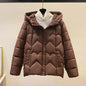 2025 New Style Korean Fashion Winter Jacket Short Down Bread Service Woman Snow Wear Puffer Coats Loose Warm Parkas Hooded Outwe