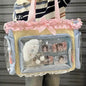 New Y2K Cute Japanese Ita Bag Lolita Girl Transparent Shoulder Tote Bag Large Capacity Crossbody Casual Bag DIY Display Handbags