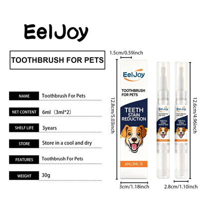 Pet Teeth Cleaning Pen Plant‑Based Mild Reduce Tartar Stain Fresh Breath Portable Oral Care for Dogs Cats Daily Dental Cleaner