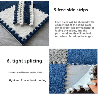 4-20 PCS Baby Plush Activity Play Mat EVA Foam Soft Play Mat BPA Free Reusable Washable Non-slip Waterproof Puzzle Stitching Mat