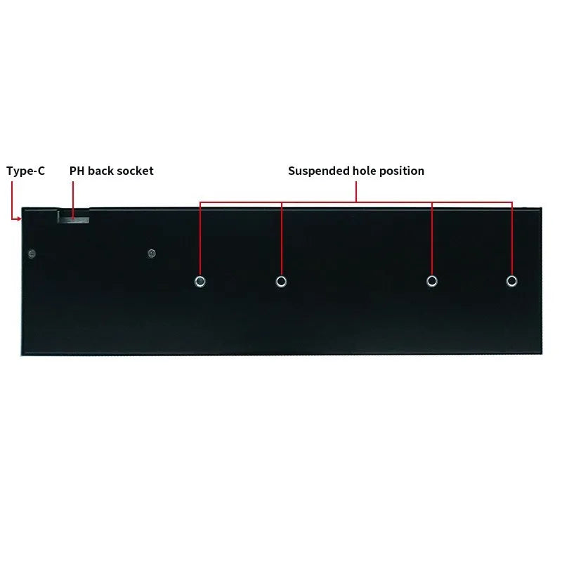 TURZX 8.8 Inch USB Secondary Screen Type-C Desktop Extended Display TF Card Play 1920*480 IPS LCD CPU RAM GPU Monitor NO AIDA64