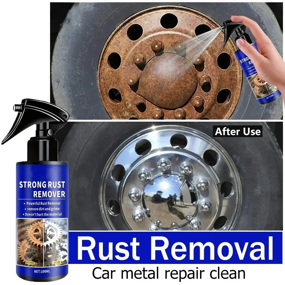Quick-Acting Car Rust Remover Spray - Care for Auto Exhaust Pipes & Wheel Hubs, Metal Iron Powder Cleaner