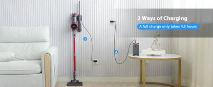 INSE S3P Cordless Vacuum Cleaner 45Kpa Powerful Handheld Stick Vacuum with LED Display 55-Min Running Self-Standing for Carpet H
