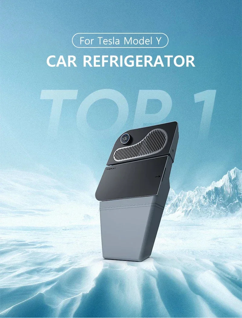 NovaAcc 16L Car Refrigerator Portable Compressor Freezer Cooler Fridge for Tesla Model Y 2017-2024 Outdoor Camping Accessories