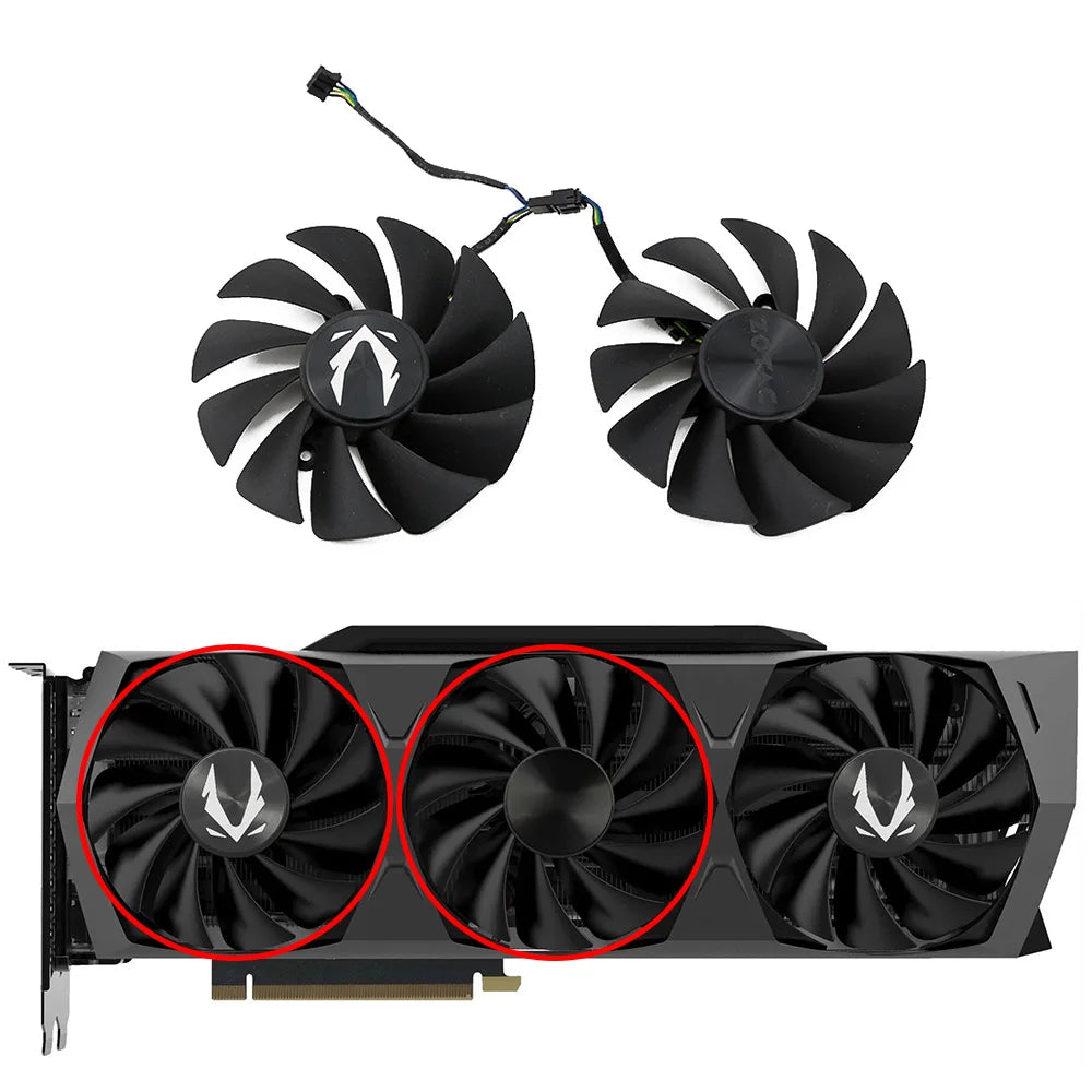 CF9015H12S For ZOTAC GeForce RTX 3070 3080 Ti 3090 AMP Holo Graphics Card Cooling Fan 87mm New 4PIN GPU Cooler Fan RTX3080