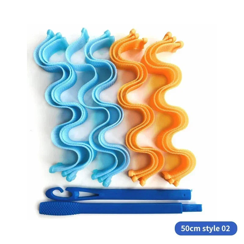 Heatless Hair Curles 10/12/18pcs No Heat Hair Rollers Volume Curles Women Hair Curlers Soft Flexirods Rolller Curling Hairs Tool