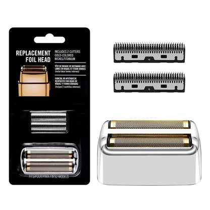 Replacement Head Foil and Cutters Blade Compatible with BaBylissPRO Double FXFS2 Metal Electric Shaver Razor, For BaByliss Razor