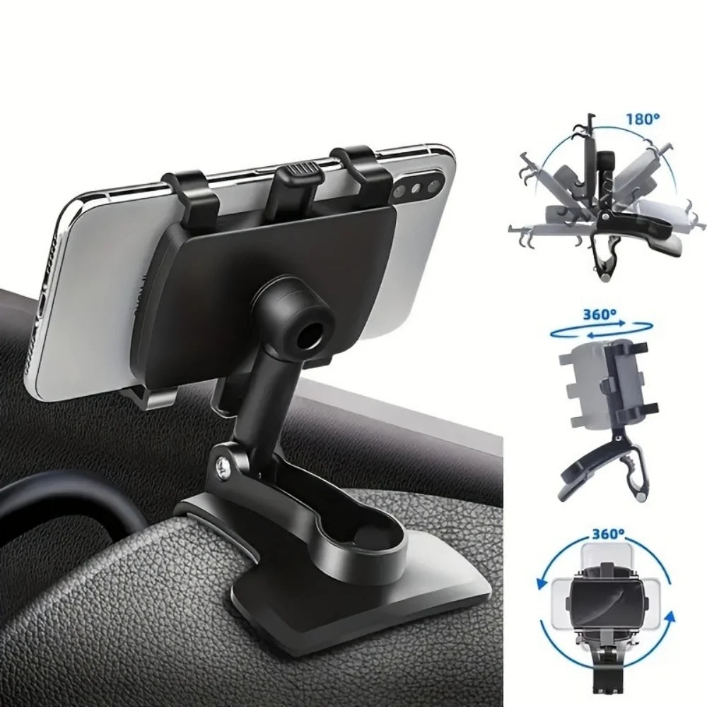 Universal Multi-Function Car Mobile Phone Holder Dashboard GPS Mobile Phone Holder Clip 360 Degree Rotatable Car Accessories
