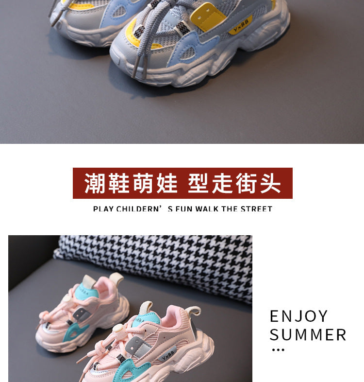 Size 21-36 Baby Toddler Shoes For Boys Girls Breathable Mesh Little Kids Casual Sneakers Non-slip Children Sport Shoes tenis