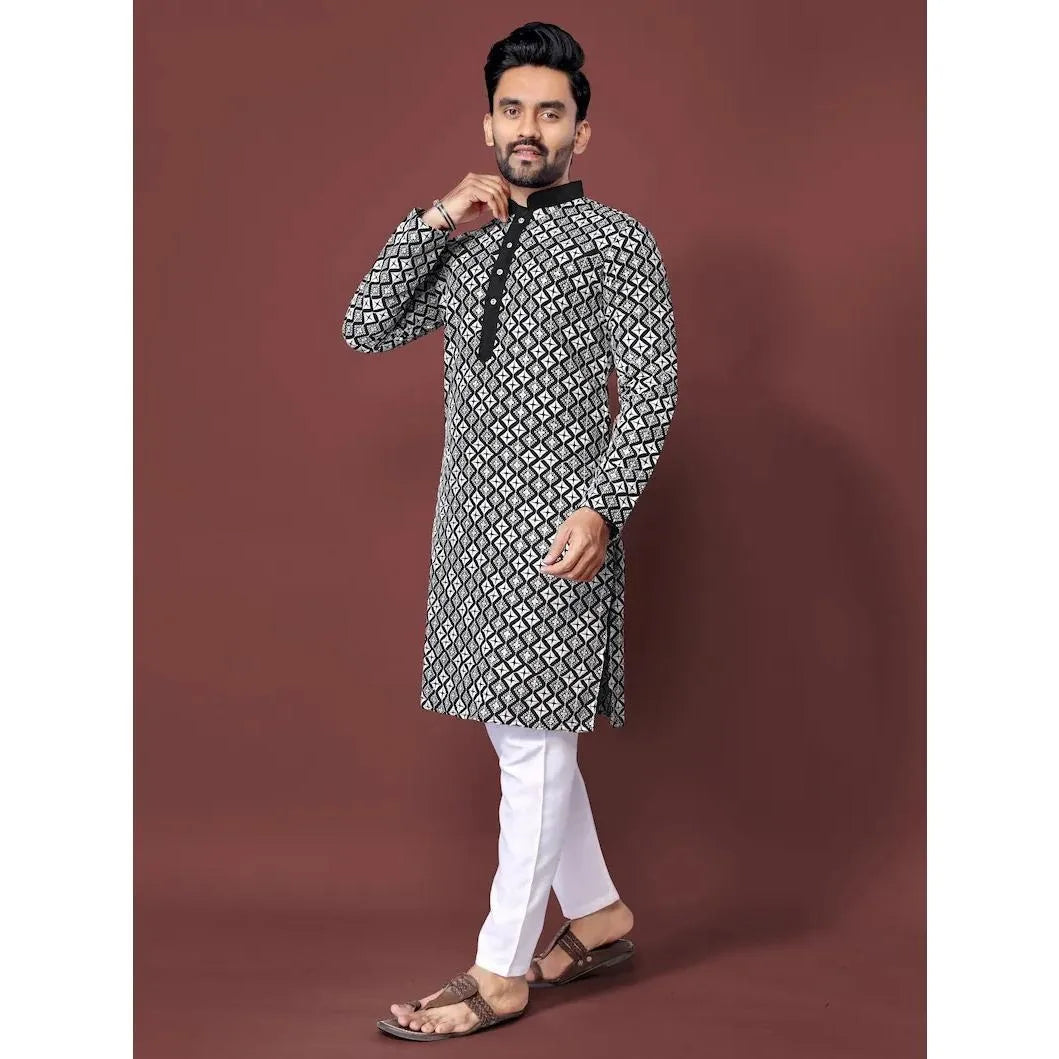 Mens Kurtta Abaya Thobe Arabic Longline Muslim Henley Kaftan Banded Plain Gown Shirts Men's Muslim Kaftan 2026 National style