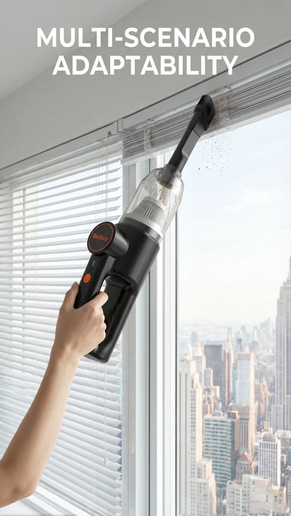 Cordless Portable Handheld Vacuum Cleaner, Mini Wireless Car Vacuum Cleaner with Ergonomic Handheld Design, High Power Strong Suction Rechargeable Handheld Vacuum for Car Household Dust Debris Pet Hair Removal One-Key LED Lig