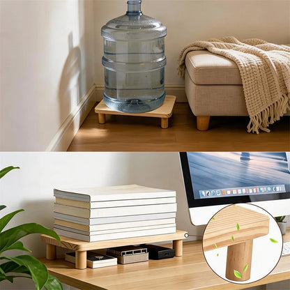 Elevated Cat Food Bowl Platform for Automatic Pet Feeders Raised Feeding Stand Pet Food Water Dispenser Platform for Cats Dogs Neck Protection Easy Assembly 34.3x20x6.1cm