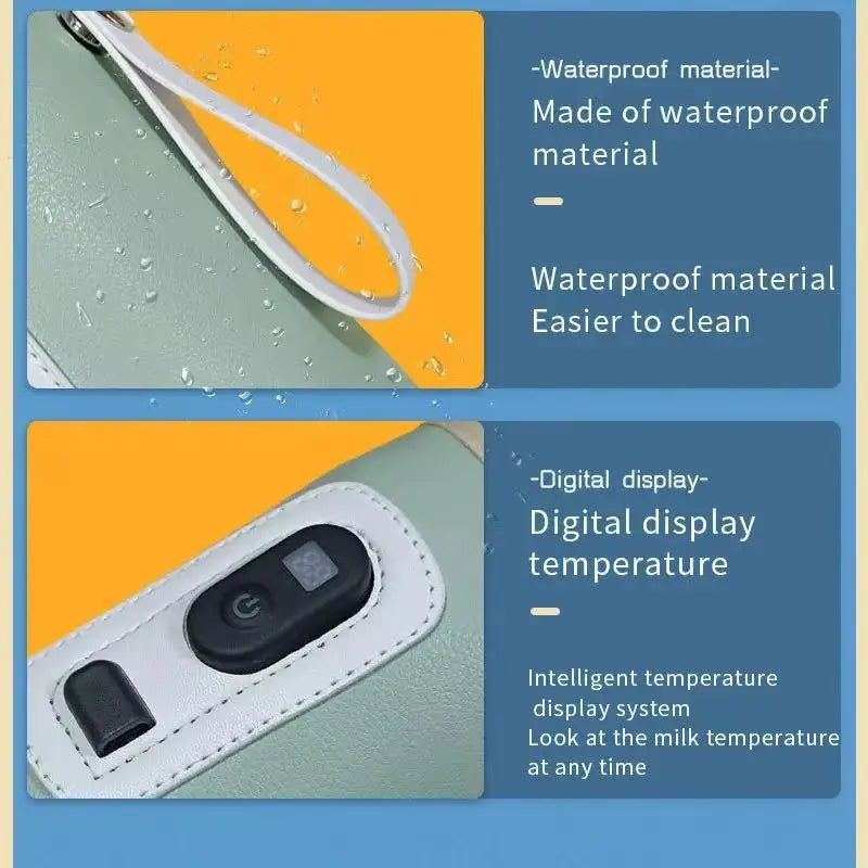 Portable Baby Bottle Insulation Sleeve, Baby Milk Insulation Device with LCD Screen, USB Insulation Bottle for Car Travel, Porta