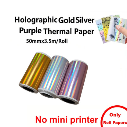 Thermal Printer Papers 57mm Color Papers for Camera Instant Print Kids Camera Printing Inkless Mini Portable Photo Printer