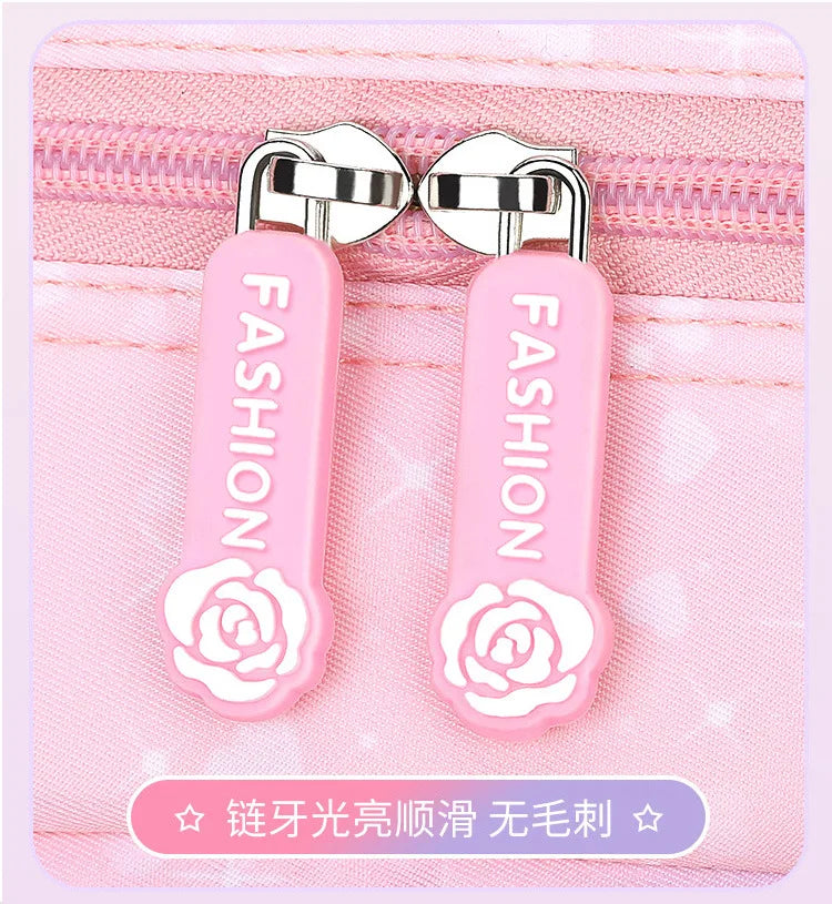 3pcs/set Kids School Backpack for Girls with Lunch Box Pencil Case Set Elementary Primary Middle High College School Bookbags