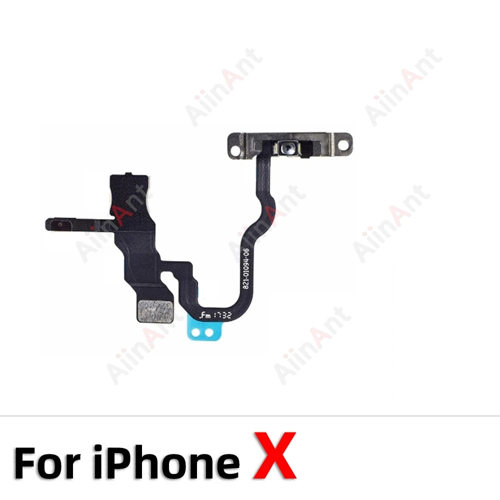 AiinAnt FlashLight Buttons Volume Power Flex Cable For iPhone 11 Pro X XR Xs Max 5s SE 6s 7 8 Plus SE 2 3 2020 2022 Repair Parts
