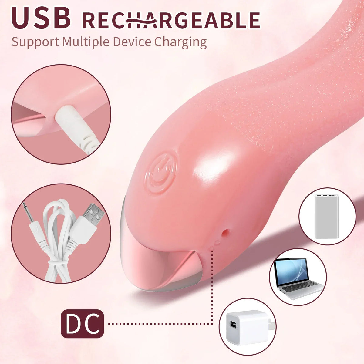 Heating Tongue Licking Vibrator G Spot Clitoral Stimulator Mini Clit Sex Toys for Women Rechargeable Nipple Female Masturbator