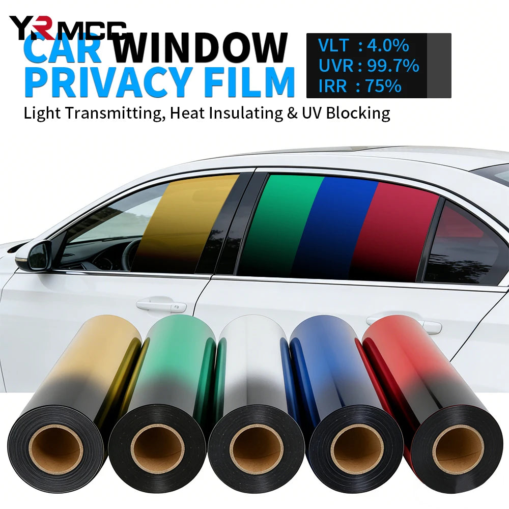 50cmx300cm Window Tinting Film for Car Glass Shading Anti-UV Protection Tinted Window Film Heat Insulation Automotive Insulfilm