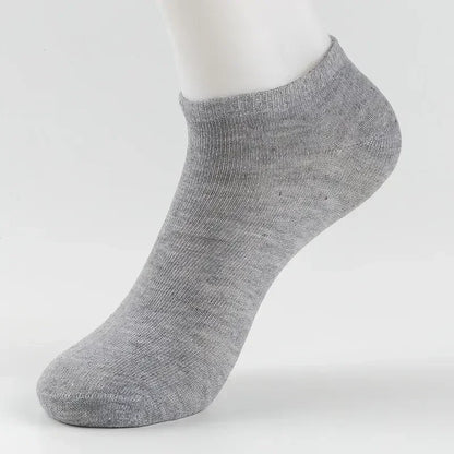 5/10 Pairs Unisex Ankle Socks Solid Color Black White Gray Cotton Deodorant Breathable Running Sports Socks New Spring Summer