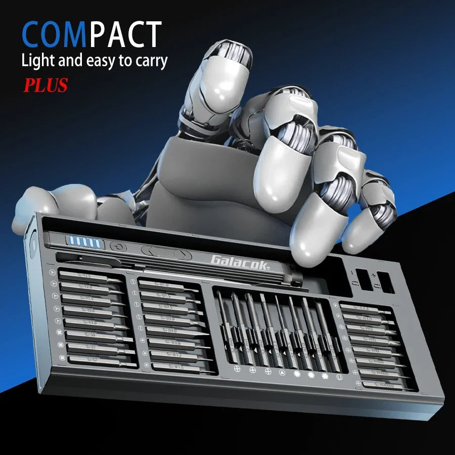 68 IN 1 Precision Electric Screwdriver Set 5 Levels Adjustable Comes Fill Light Professional Mobile Phone IPad Repair Tool