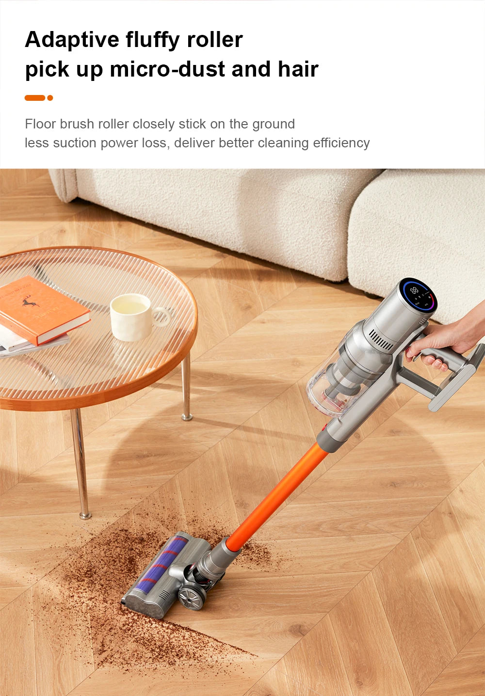 Handheld Cordless Wireless Vacuum Cleaner Liectroux I10, 27000PA, Smart Dust Detection, Big Touch Screen, Auto Speed