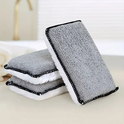 2/24PCS Soft Double Side Microfiber Scrubbing Sponge Car Leather Cleaning Microfiber Towel Wax Sponge Auto Detailing Tools