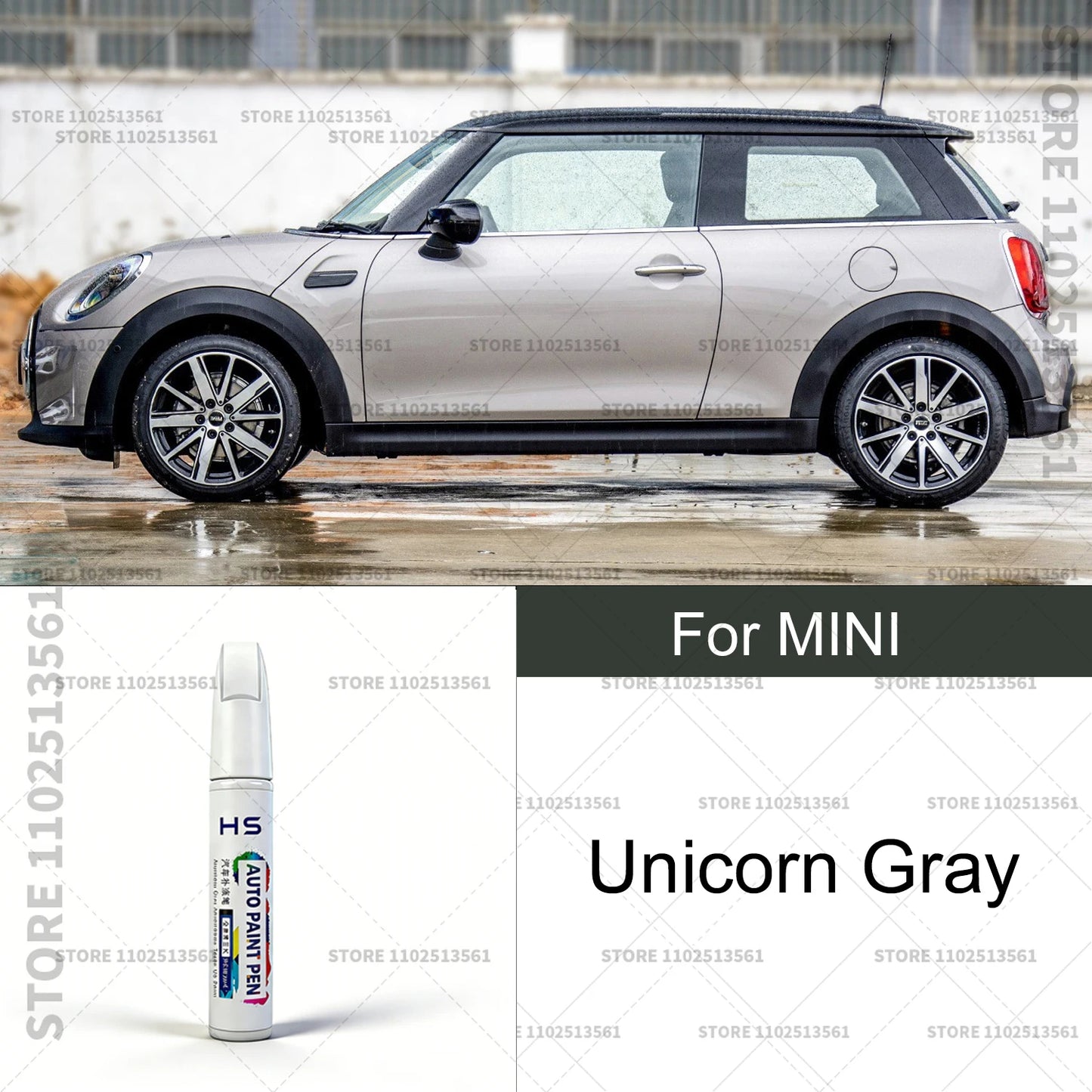 For MINI Black Pepper White lsland Blue Red Gold Green Grey Car Paint Repair Pen Touch Up Scratch Remover DIY Auto Accessories