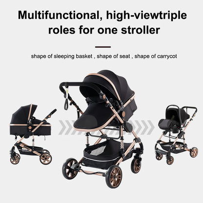 Baby stroller 3 in1,four wheel stroller,2 in 1 baby car,Lightweight strollers,Mutifunction Strollers,baby carriage,Poussette