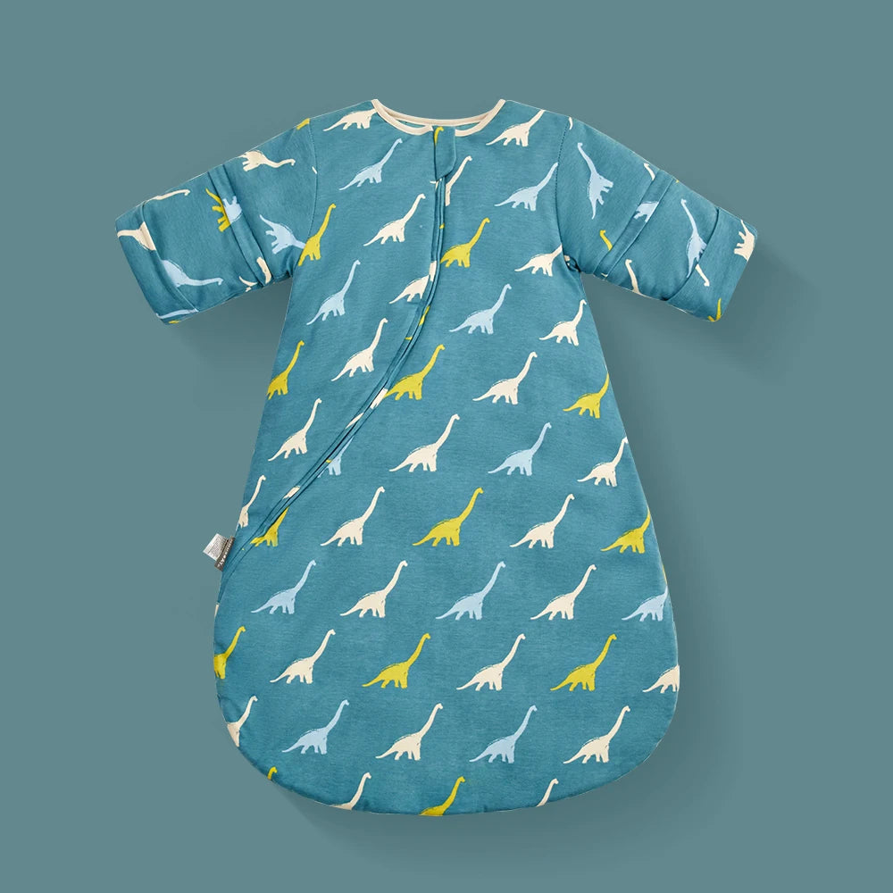 Baby Sleeping Bag Kids Sleepwear Sleeves Removable 0-2 Years Baby Sleepsack 2.5Tog Child Anti-Kick Blanket Quilt 100% Cotton
