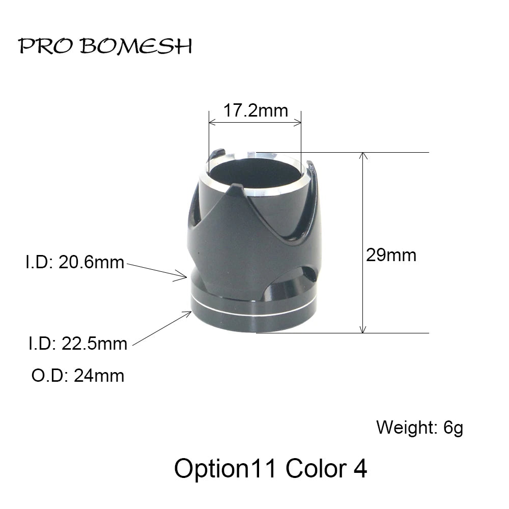 Pro Bomesh Aluminum Locking Nutt Fishing Reel Seat Decorative Trim Part DIY Fishing Rod Component Accessory
