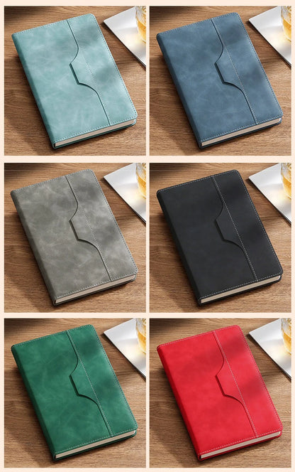 A5 B5 Customize PU Leather Notebook with Pen Insert Holder Free Printing LOGO Office Notepad Business Enterprise Diary Book Note