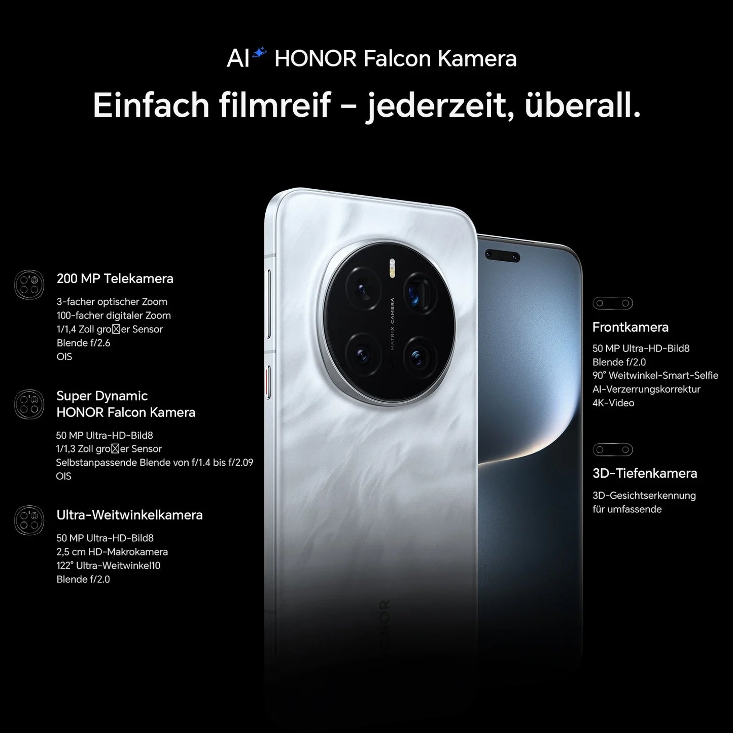 HONOR Magic7 Pro 5G, EU Version, 5G Smartphone,Snapdragon 8 Elite,12GB+512GB,100W SuperCharge,5270 mAh Battery,6.8 inches Screen