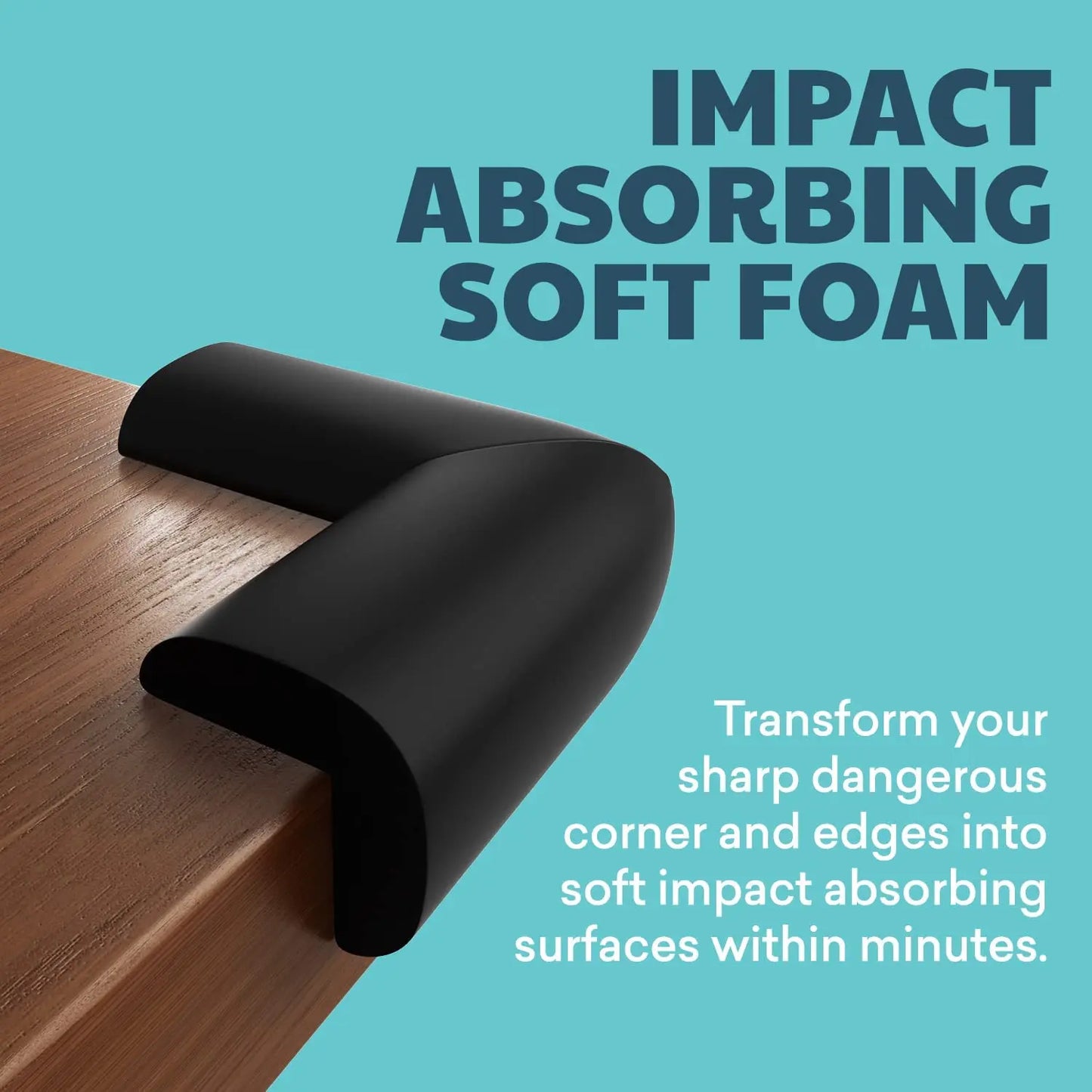 4pcs Soft Baby Proofing Corner Guards - Pre-Taped Table Corner Protector for Child Safety Furniture Bumper & Sharp Edge