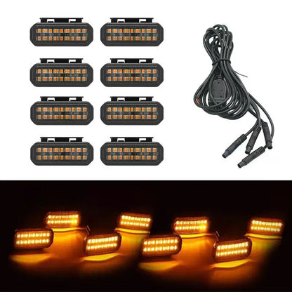 Beusfirts LED Front Grille Light FOR RAM 1500 Accessories Car Daytime Running Light Wheel Eyebrow Lamp For Pickup Offroad 12V