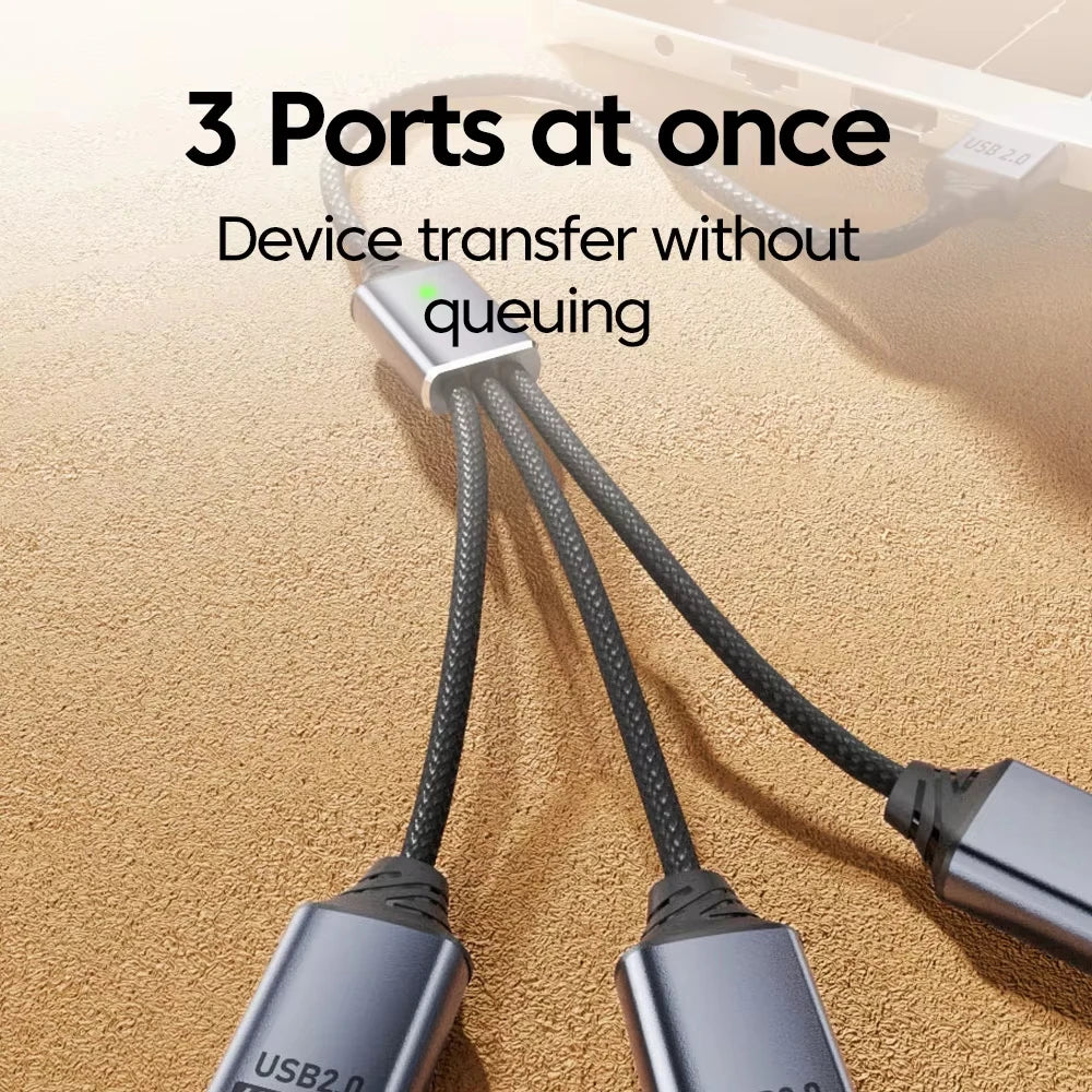 NNBILI Multi USB Hub Extensions 3 Port USB A Hub Type C Splitter Fast Data Transmission OTG Adapter For Computer Macbook Pro Air
